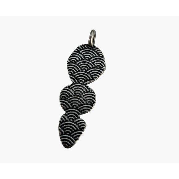 Turquoise Three Stone Pendant Silver Setting - Picture 3 of 3